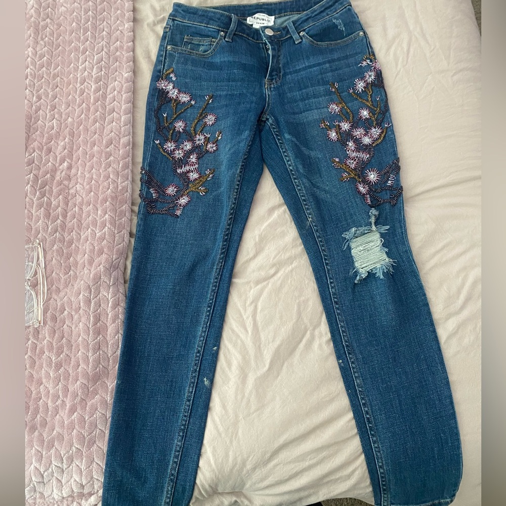 Embroidered jeans